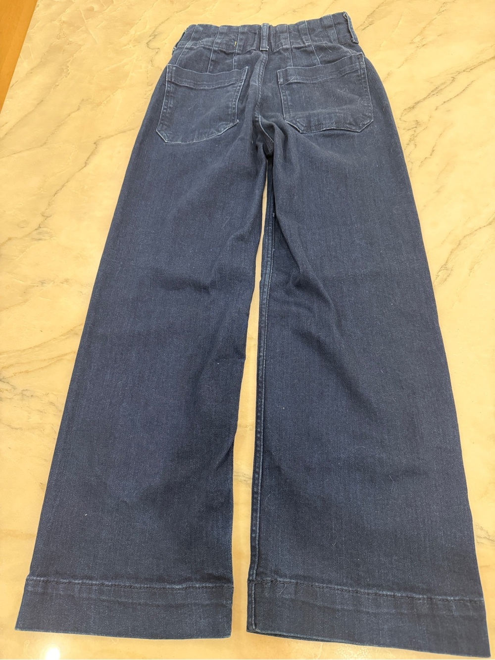 Maeve Anthropologie Colette Wide-Leg Women's Jeans in Dark Blue 24 - Picture 8 of 8